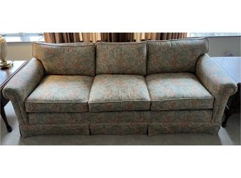 Ethan Allen Floral Pattern Upholstered Sofa