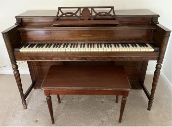 Hardman Piano #98714 - Wooden Piano Bench Included With Assorted Sheet Music