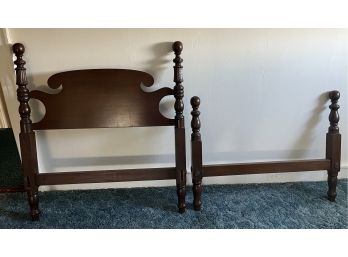 Antique Walnut Twin-size Bed Frame