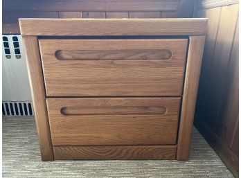 Solid Wood 2-drawer End Table