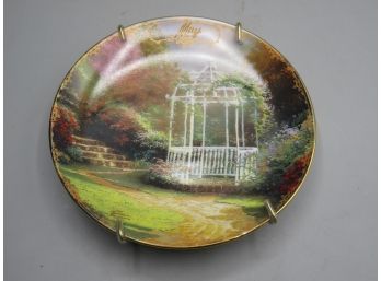The Bradford Exchange Thomas Kinkade's Simpler Times 'may Lilac Gazebo' Plate