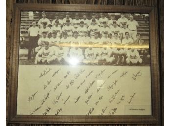 1947 Brooklyn Dodgers Framed Photo