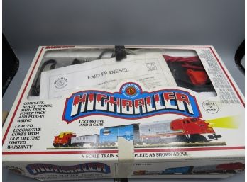 Bachman Highballer Locomotive & 3 Cars, Electrically Operated - In Original Box