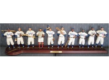 10-Figurine Danbury Mint The 1955 Brooklyn Dodgers Baseball Team Statues