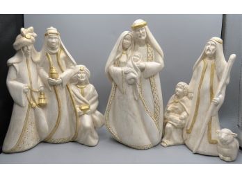 Ceramic Nativity Figures - Lot Of 3