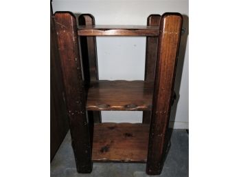 Vintage Wood 3-shelf Side Table