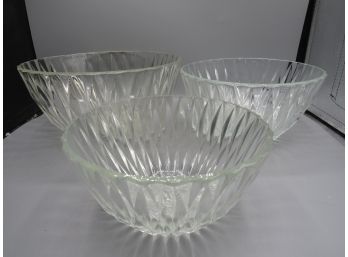 Duralex Glass Bowls - Lot Of 3 Sizes