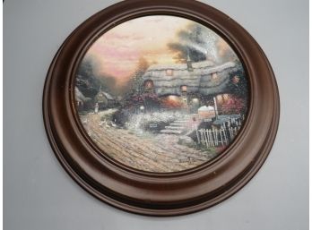Thomas Kinkade's 'Olde Porterfield Tea Room' Knowles Fine China  Framed Plate