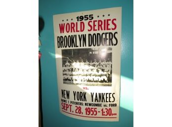 1955 World Series Game 1 Brooklyn Dodgers Vs. New York Yankees Poster Sept. 28, 1955