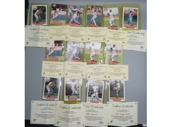 Limited Edition Autographed Baseball Cards With Certificate Of Authenticity - Lot Of 14