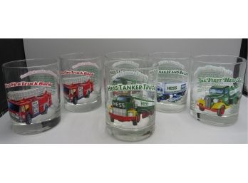Hess Classic Truck Series Drinking Glasses/1996 - Lot Of 6