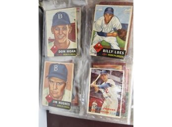 Lot Of Brooklyn Dodgers Baseball Cards In Book Binder