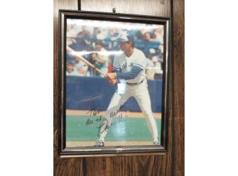 Toronto Blue Jays Autographed Print 'to Tom All The Best Lee Mazzilli' Framed