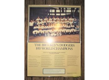 The Brooklyn Dodgers 1955 World Champions Framed