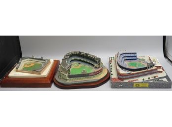Ebbets Field, Yankee Stadium & Citifield - Lot Of 3 Stadium Figurines
