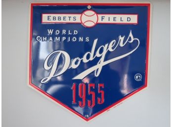 Ebbets Field World Champions Dodgers 1955 Metal Sign
