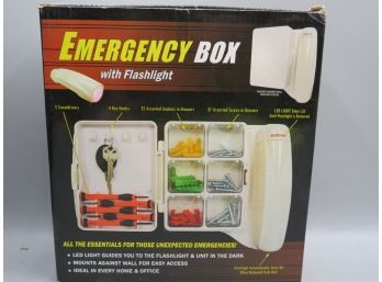 Emergency Box With Flashlight New In Box