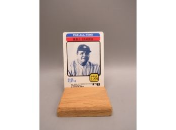 Babe Ruth The All-time R.B.I. Leader #93650 Card With Stand