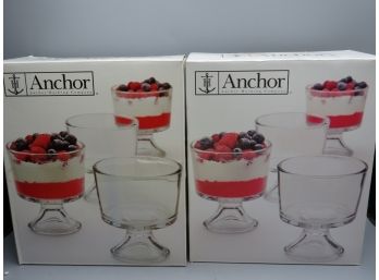Anchor Hocking 10 Oz. Mini Trifle Glasses,  Set Of 2 Boxes - Total Of 8 Glasses - In Original Box