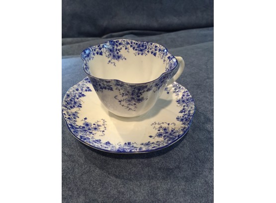 Shelley Fine Bone China Cup & Saucer Made In England (ph)
