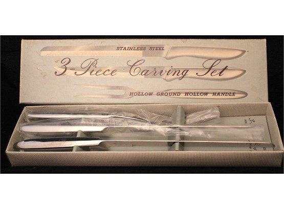 Stainless Steel 3 Piece Carving Set Hollow Ground Hollow Handle (110)