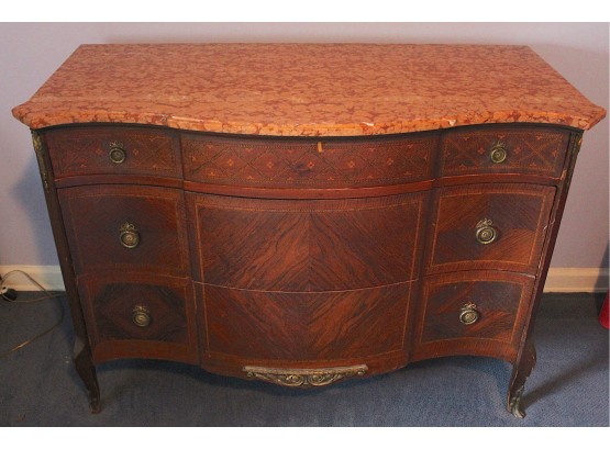 Antique Dresser With Marble Top (104)
