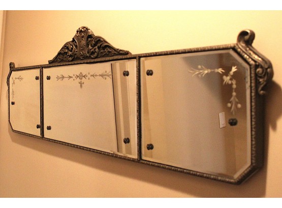 Fabulous Etched Fire Place Mirror (106)