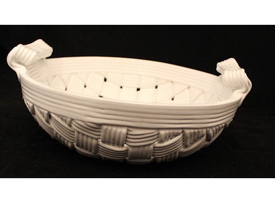 Ceramic Weave Basket Made In Italy (529)