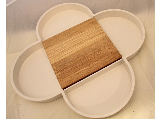 Serving Tray With Wood Center (208)
