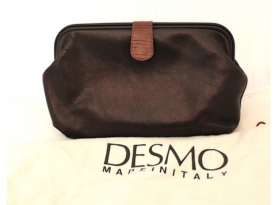 Desmo Italian Leather Black Clutch (198)