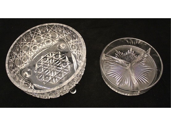 Pair Of Cut Glass Bowls (152)