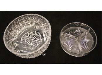 Pair Of Cut Glass Bowls (152)