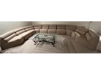 RARE August Inc Modern Modular Sectional Sofa Color Beige Late 20th Century