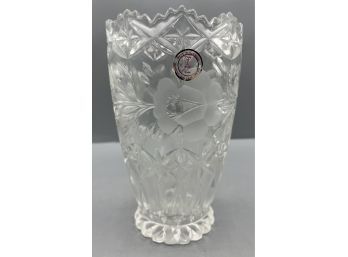 Vintage Pinwheel 7' Vase Handcut 24 Full Lead Crystal Germany