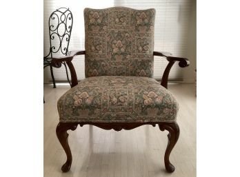 19th Century Baroque Upholstered Floral Design Armchair