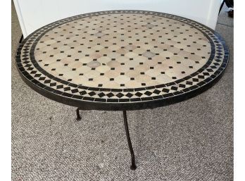 Wrought Iron Mosaic Tile Cafe Table