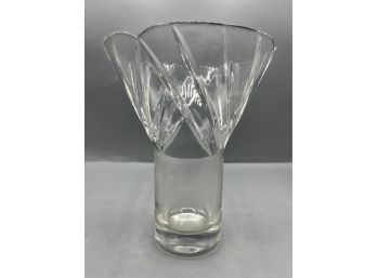 Art Deco Cut Glass Vase