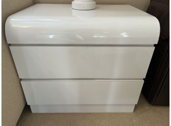 Pair Of White Formica 2 Draw Nightstands