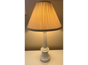 Pair Of White Ceramic Table Lamps, Set Of 2