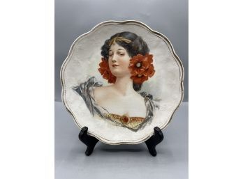 Art Nouveau Portrait Cabinet Platter