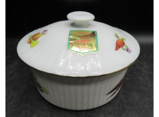 Lourioux Fire Proof Porcelain Covered Bowl