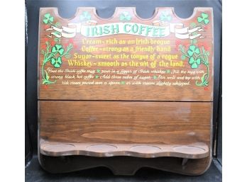 Irish Coffee Recipe Wall Mounted 4 Mug Rack Holder Yorkraft Inc.
