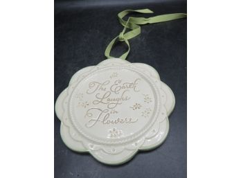 'The Earth Laughs In Flowers' Ceramic Ornament