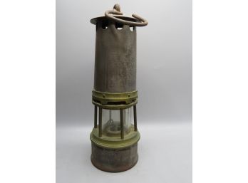 Brass Welsh Miner's Oil Lamp - Vintage