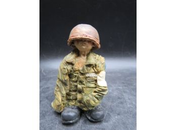 Vintage Perry Signed, 1984 Made In Scotland Military Figurine