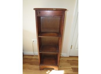 Wood Bookshelf With 3-shelves And 1 Door