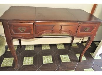 Drexel Wood Vanity Table With Opening Top & Inside Mirror/storage