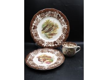 Royal Worchester Group 'palissy England' Game Series Cups & Plates - Lot Of 21 Pieces