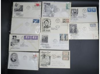 First Edition Postage Stamps On Envelopes - Lot Of 10