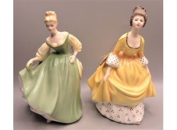 Royal Doulton Coralie & Fair Lady Bone China Figurines - Lot Of 2